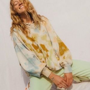 Free People Pastel Tie-Dye Sweater